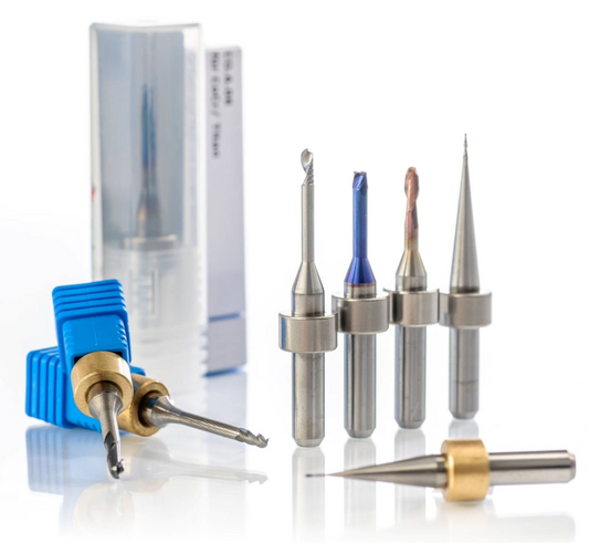 VHF K5/E5 Zirconia & PMMA DC Milling Cutters